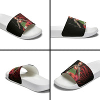 Huli Wigmen Tribe Hela Province Slide Sandals Papua New Guinea Indigenous Pattern LT9 - Polynesian Pride