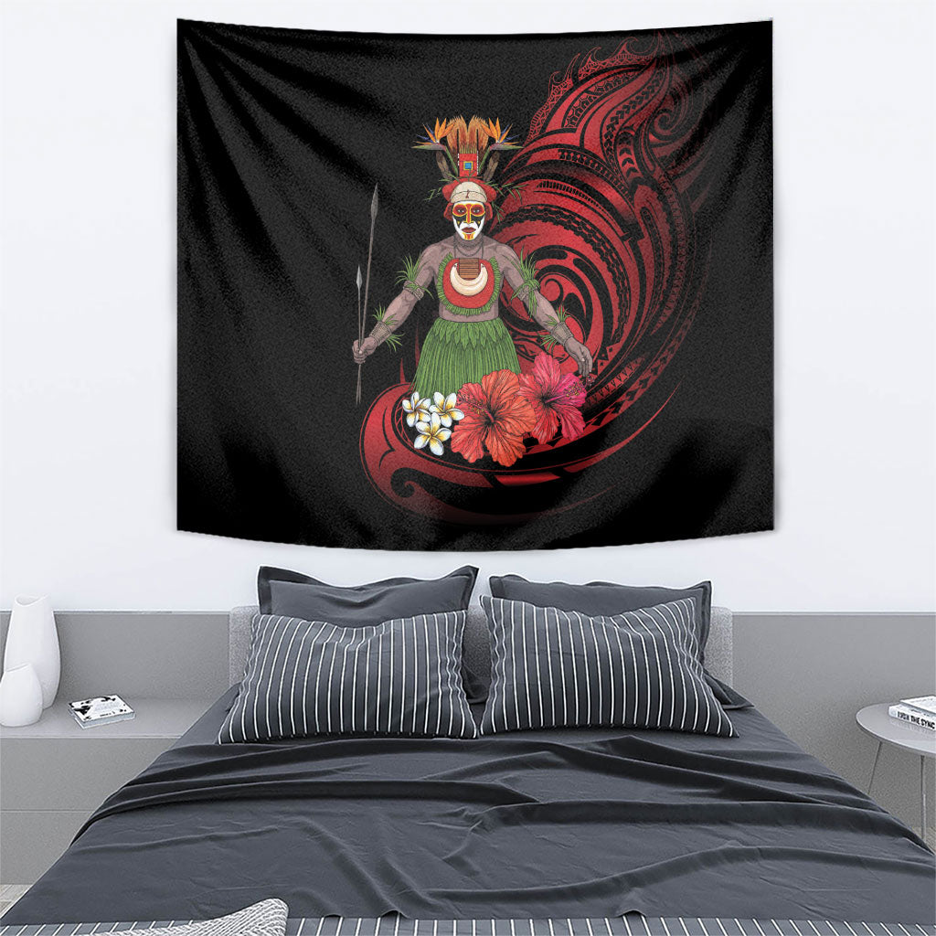 Huli Wigmen Tribe Hela Province Tapestry Papua New Guinea Indigenous Pattern LT9 - Polynesian Pride