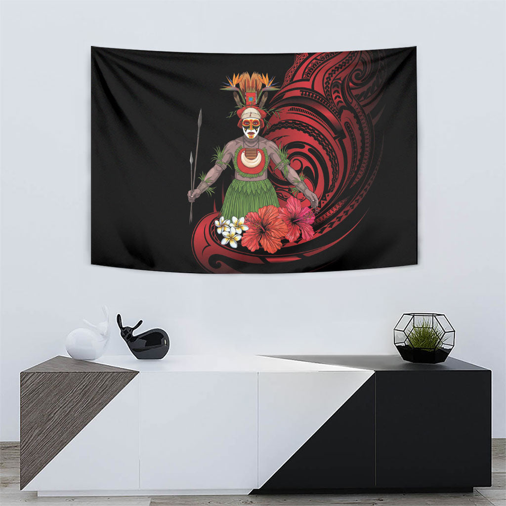 Huli Wigmen Tribe Hela Province Tapestry Papua New Guinea Indigenous Pattern LT9 - Polynesian Pride