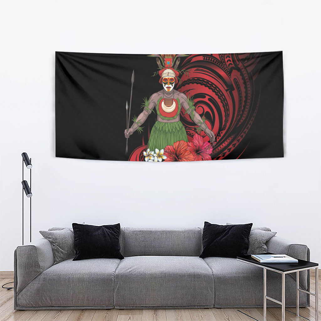 Huli Wigmen Tribe Hela Province Tapestry Papua New Guinea Indigenous Pattern LT9 - Polynesian Pride
