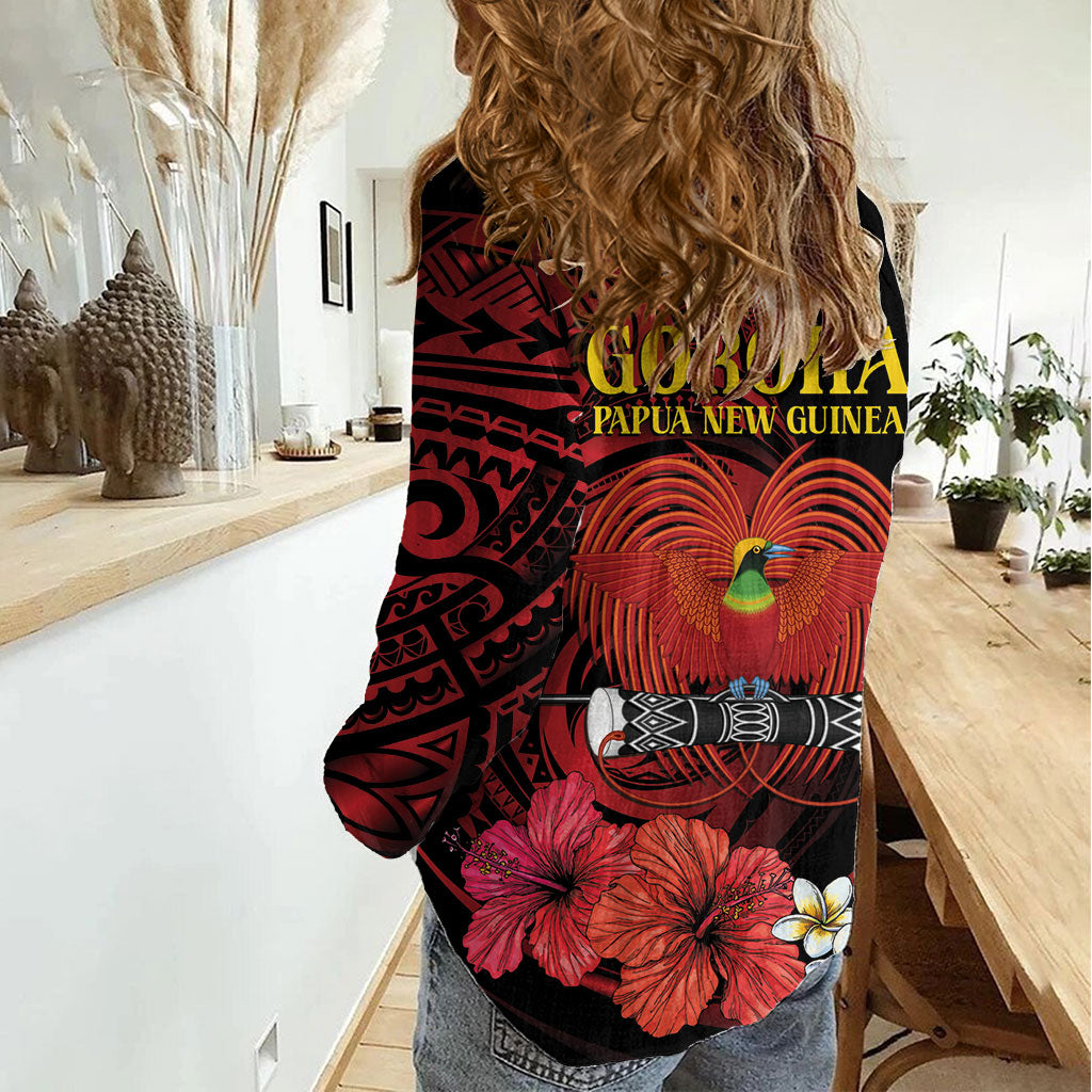 Huli Wigmen Tribe Hela Province Women Casual Shirt Papua New Guinea Indigenous Pattern LT9 - Polynesian Pride