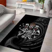 Skeleton Tribe Simbu Province Area Rug Papua New Guinea Indigenous Pattern LT9 - Polynesian Pride