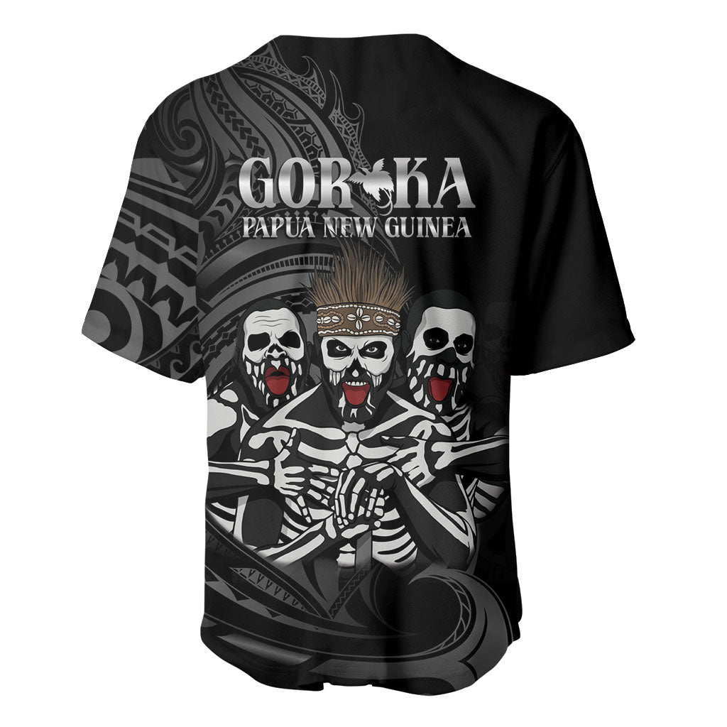 Skeleton Tribe Simbu Province Baseball Jersey Papua New Guinea Indigenous Pattern LT9 - Polynesian Pride