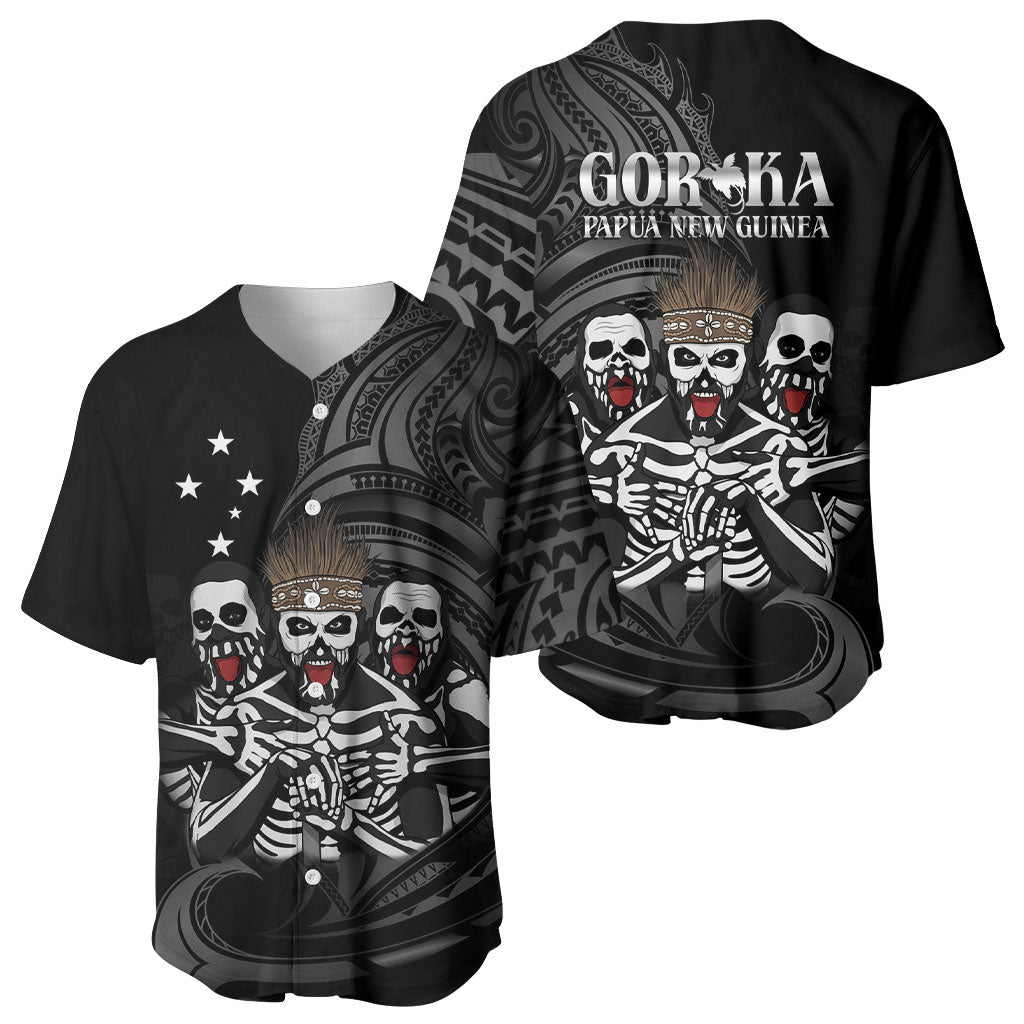 Skeleton Tribe Simbu Province Baseball Jersey Papua New Guinea Indigenous Pattern LT9 - Polynesian Pride
