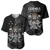 Skeleton Tribe Simbu Province Baseball Jersey Papua New Guinea Indigenous Pattern LT9 - Polynesian Pride