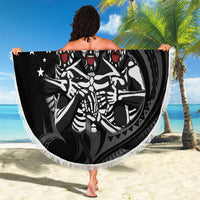 Skeleton Tribe Simbu Province Beach Blanket Papua New Guinea Indigenous Pattern LT9 - Polynesian Pride