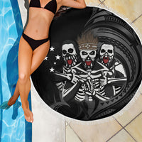 Skeleton Tribe Simbu Province Beach Blanket Papua New Guinea Indigenous Pattern LT9 - Polynesian Pride