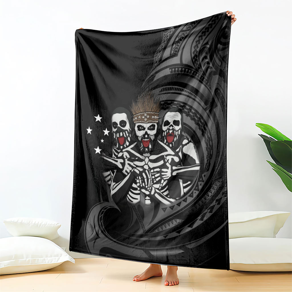 Skeleton Tribe Simbu Province Blanket Papua New Guinea Indigenous Pattern LT9 - Polynesian Pride
