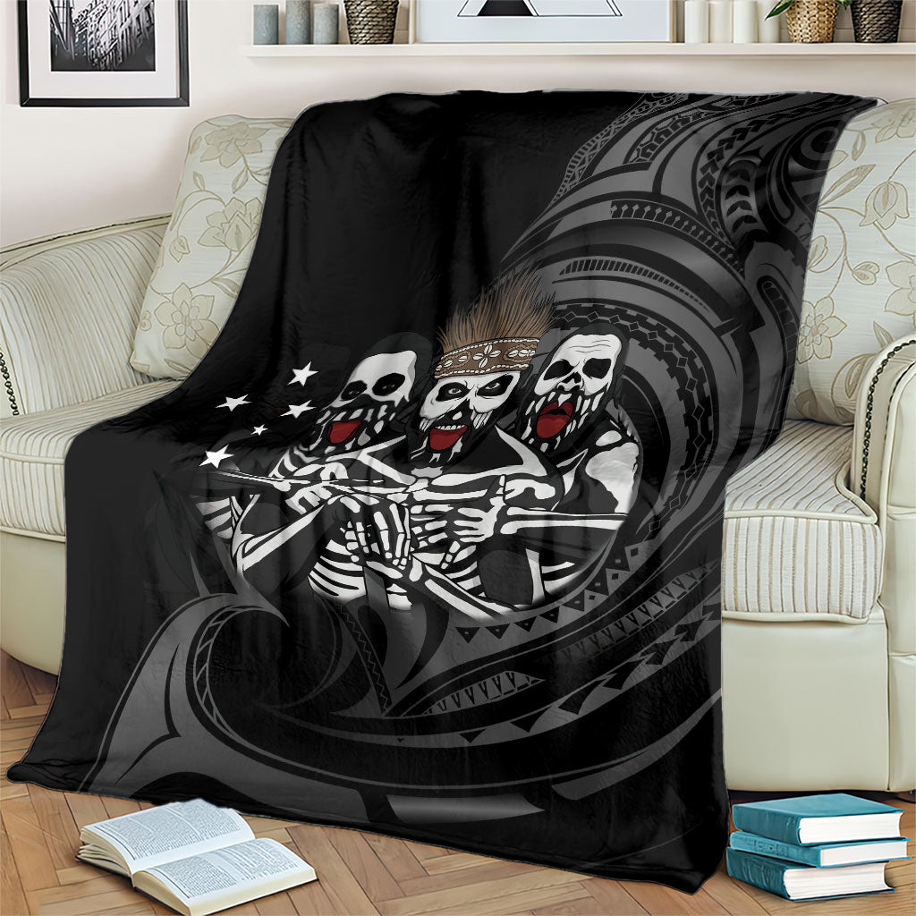 Skeleton Tribe Simbu Province Blanket Papua New Guinea Indigenous Pattern LT9 - Polynesian Pride