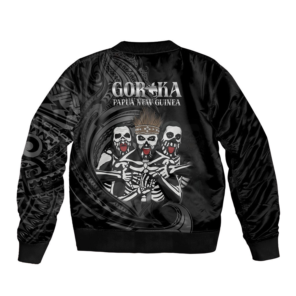 Skeleton Tribe Simbu Province Bomber Jacket Papua New Guinea Indigenous Pattern LT9 - Polynesian Pride