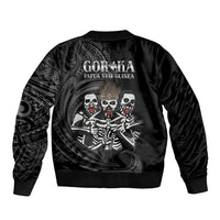 Skeleton Tribe Simbu Province Bomber Jacket Papua New Guinea Indigenous Pattern LT9 - Polynesian Pride