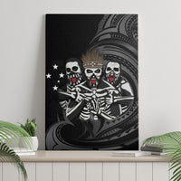 Skeleton Tribe Simbu Province Canvas Wall Art Papua New Guinea Indigenous Pattern LT9 - Polynesian Pride