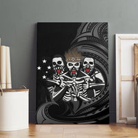 Skeleton Tribe Simbu Province Canvas Wall Art Papua New Guinea Indigenous Pattern LT9 - Polynesian Pride