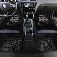 Skeleton Tribe Simbu Province Car Mats Papua New Guinea Indigenous Pattern LT9 Set 4pcs Black - Polynesian Pride