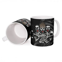 Skeleton Tribe Simbu Province Ceramic Mug Papua New Guinea Indigenous Pattern LT9 - Polynesian Pride