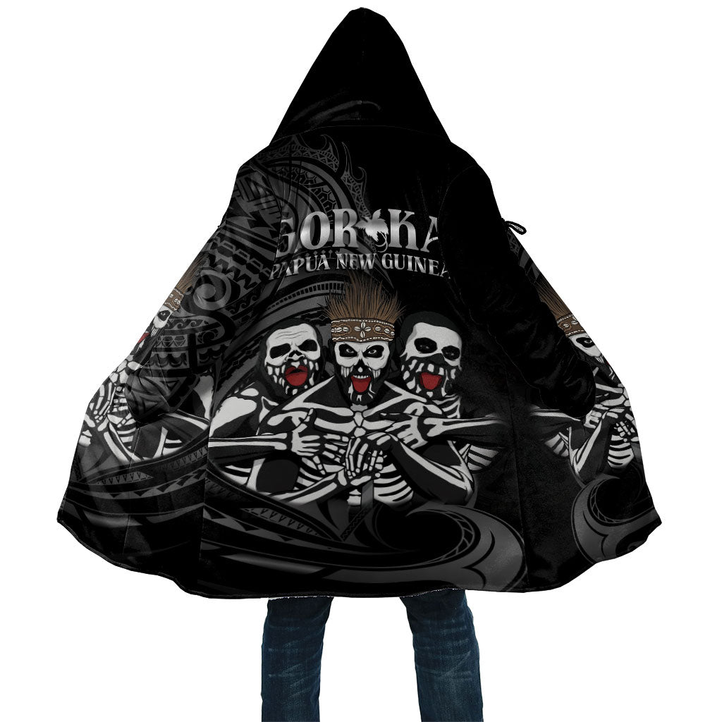 Skeleton Tribe Simbu Province Cloak Papua New Guinea Indigenous Pattern LT9 Unisex Black - Polynesian Pride
