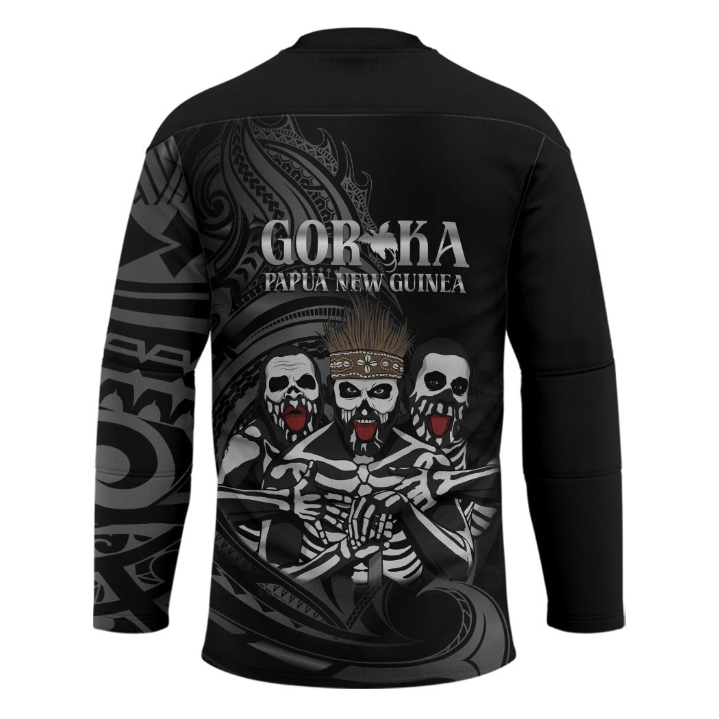 Skeleton Tribe Simbu Province Hockey Jersey Papua New Guinea Indigenous Pattern LT9 - Polynesian Pride