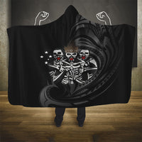 Skeleton Tribe Simbu Province Hooded Blanket Papua New Guinea Indigenous Pattern LT9 - Polynesian Pride