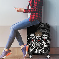 Skeleton Tribe Simbu Province Luggage Cover Papua New Guinea Indigenous Pattern LT9 - Polynesian Pride