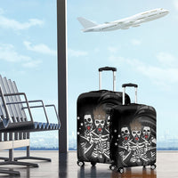 Skeleton Tribe Simbu Province Luggage Cover Papua New Guinea Indigenous Pattern LT9 - Polynesian Pride