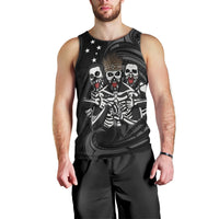 Skeleton Tribe Simbu Province Men Tank Top Papua New Guinea Indigenous Pattern LT9 - Polynesian Pride