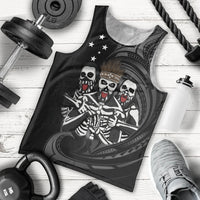 Skeleton Tribe Simbu Province Men Tank Top Papua New Guinea Indigenous Pattern LT9 - Polynesian Pride