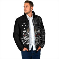Skeleton Tribe Simbu Province Padded Jacket Papua New Guinea Indigenous Pattern LT9 - Polynesian Pride