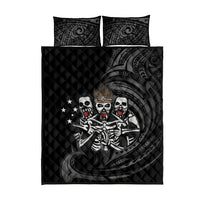 Skeleton Tribe Simbu Province Quilt Bed Set Papua New Guinea Indigenous Pattern LT9 - Polynesian Pride