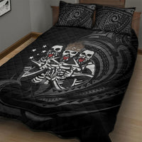 Skeleton Tribe Simbu Province Quilt Bed Set Papua New Guinea Indigenous Pattern LT9 - Polynesian Pride