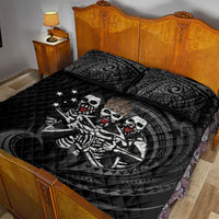 Skeleton Tribe Simbu Province Quilt Bed Set Papua New Guinea Indigenous Pattern LT9 - Polynesian Pride