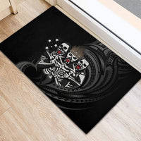 Skeleton Tribe Simbu Province Rubber Doormat Papua New Guinea Indigenous Pattern LT9 - Polynesian Pride