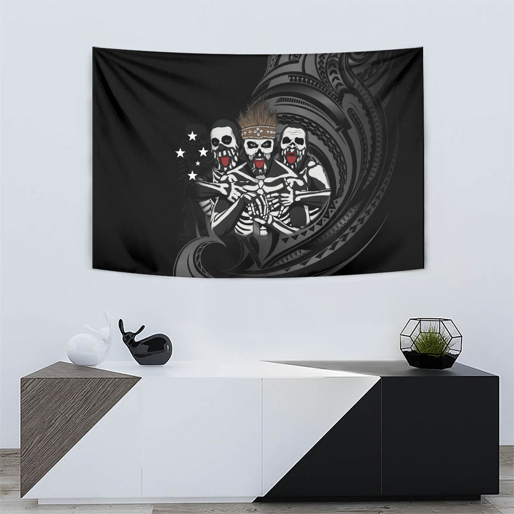 Skeleton Tribe Simbu Province Tapestry Papua New Guinea Indigenous Pattern LT9 - Polynesian Pride