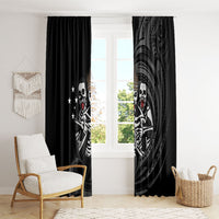 Skeleton Tribe Simbu Province Window Curtain Papua New Guinea Indigenous Pattern LT9 - Polynesian Pride