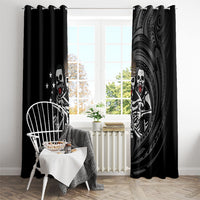 Skeleton Tribe Simbu Province Window Curtain Papua New Guinea Indigenous Pattern LT9 - Polynesian Pride