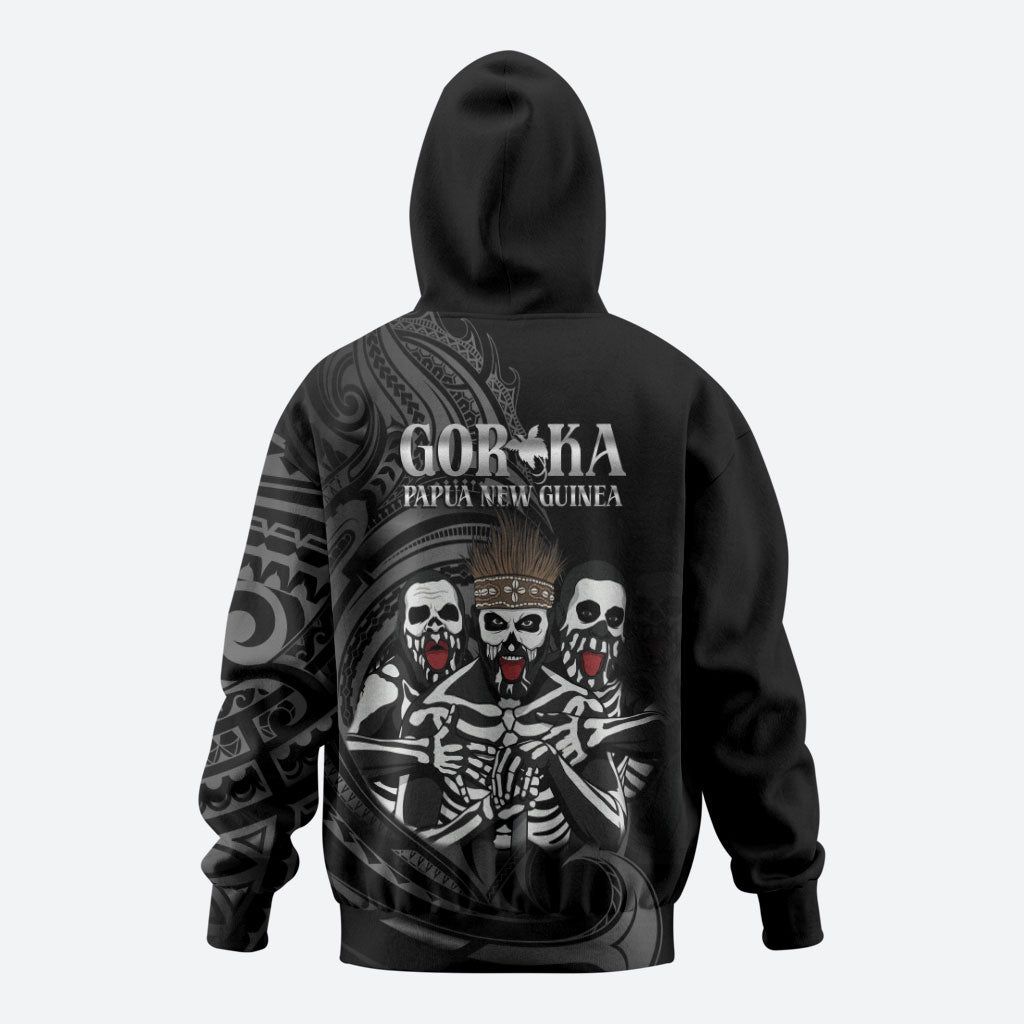 Skeleton Tribe Simbu Province Zip Hoodie Papua New Guinea Indigenous Pattern LT9 - Polynesian Pride
