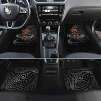 Mokomoko Tribe Eastern Highlands Province Car Mats Papua New Guinea Indigenous Pattern LT9 Set 4pcs Black - Polynesian Pride