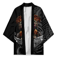 Mokomoko Tribe Eastern Highlands Province Kimono Papua New Guinea Indigenous Pattern LT9 Unisex Black - Polynesian Pride