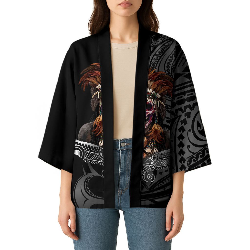 Mokomoko Tribe Eastern Highlands Province Kimono Papua New Guinea Indigenous Pattern LT9 - Polynesian Pride