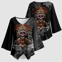 Mokomoko Tribe Eastern Highlands Province Kimono Sleeve Blouse Papua New Guinea Indigenous Pattern LT9 - Polynesian Pride