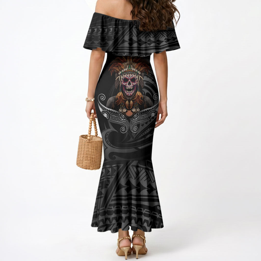Mokomoko Tribe Eastern Highlands Province Mermaid Dress Papua New Guinea Indigenous Pattern LT9 - Polynesian Pride