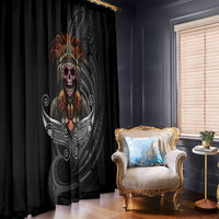 Mokomoko Tribe Eastern Highlands Province Window Curtain Papua New Guinea Indigenous Pattern LT9 - Polynesian Pride