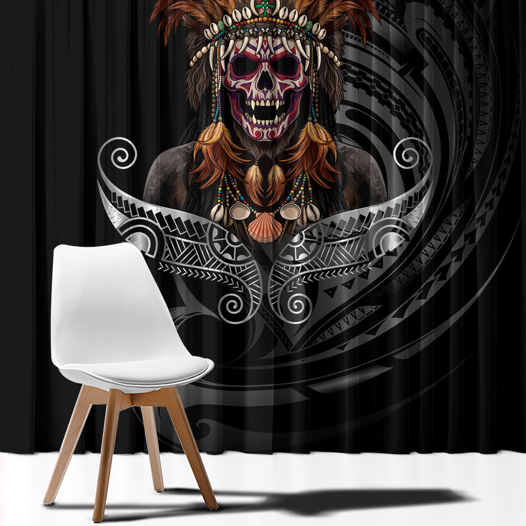Mokomoko Tribe Eastern Highlands Province Window Curtain Papua New Guinea Indigenous Pattern LT9 - Polynesian Pride