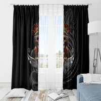 Mokomoko Tribe Eastern Highlands Province Window Curtain Papua New Guinea Indigenous Pattern LT9 - Polynesian Pride
