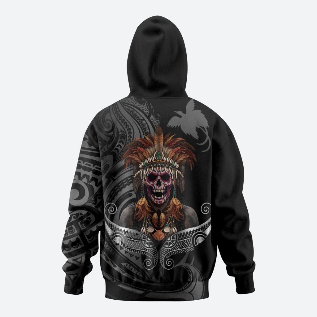 Mokomoko Tribe Eastern Highlands Province Zip Hoodie Papua New Guinea Indigenous Pattern LT9 - Polynesian Pride