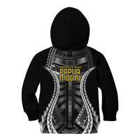 Independen Stet bilong Papua Niugini 1975 Kid Hoodie Black Tribal Papua New Guinea Province Flag LT9 - Polynesian Pride