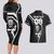 Custom New Zealand Aotearoa Rugby Couples Matching Long Sleeve Bodycon Dress and Hawaiian Shirt Black Fern Maori Tribal Sporty Style LT9 - Polynesian Pride