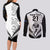 Custom New Zealand Rugby Couples Matching Long Sleeve Bodycon Dress and Long Sleeve Button Shirts Proud Aoteroa Stylised Maori Koru LT9 - Polynesian Pride