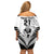 Custom New Zealand Rugby Off Shoulder Short Dress Proud Aoteroa Stylised Maori Koru LT9 - Polynesian Pride