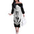 Custom New Zealand Rugby Off The Shoulder Long Sleeve Dress Proud Aoteroa Stylised Maori Koru LT9 Women Black - Polynesian Pride