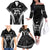 New Zealand Aotearoa Rugby Family Matching Off Shoulder Long Sleeve Dress and Hawaiian Shirt Haka Dance Mixed Silver Fern Sporty Style LT9 - Polynesian Pride